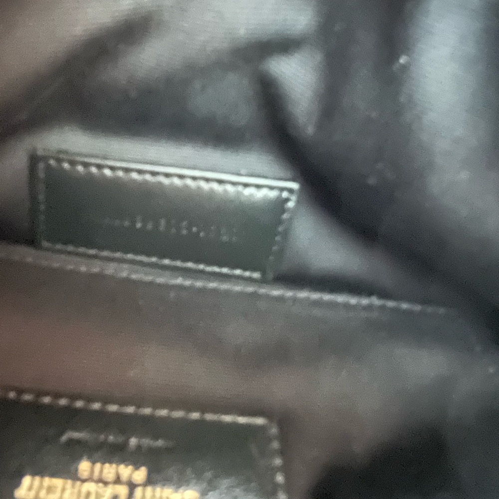 Saint Laurent Grain De Poudre Chevron Monogram Bill Pouch - Picture 5 of 11